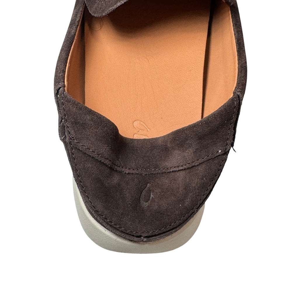 OluKai Ka'a Loafer Men's Size 8.5 W Wide Dark Brown Suede Slip-On Shoes NEW - Picture 3 of 8